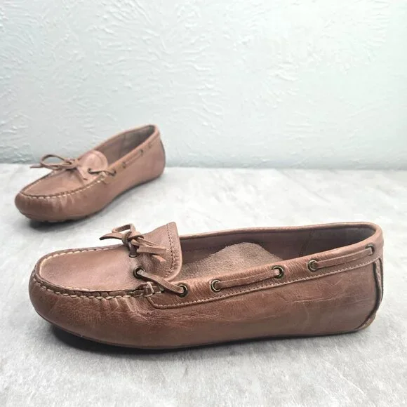 Abeo Shoes Abeo Driving Loafers Leather Brown Preppy Slip On